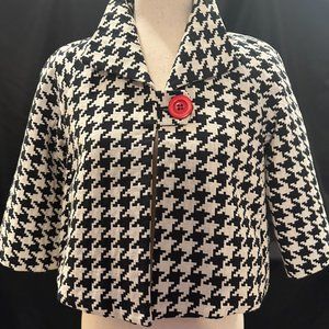 3 Sisters Crop Houndstooth Jacket
